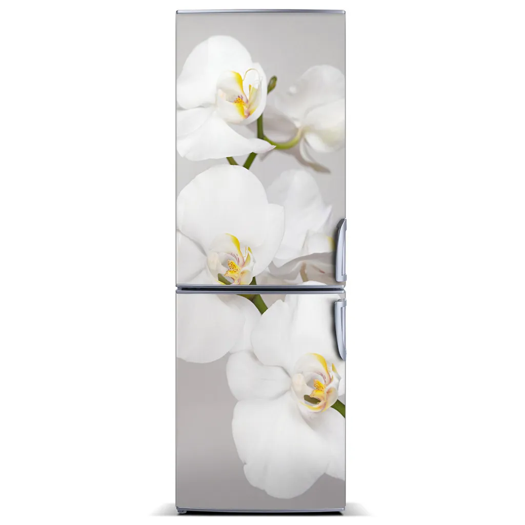 Tulup Kühlschrankdekoration - Magnetmatte - 60 cm x 180 cm - Magnet auf dem Kühlschrank - Orchidee